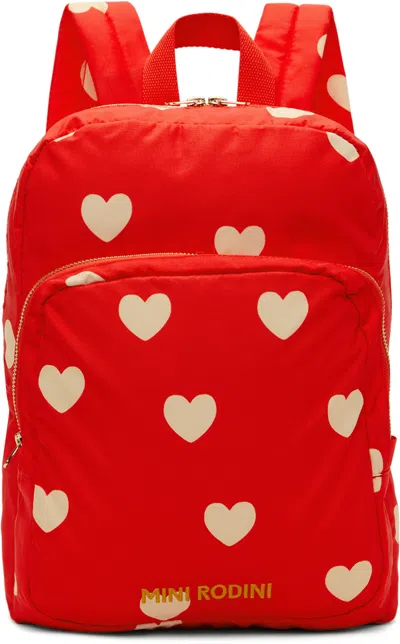 Mini Rodini Kids Red Hearts Backpack