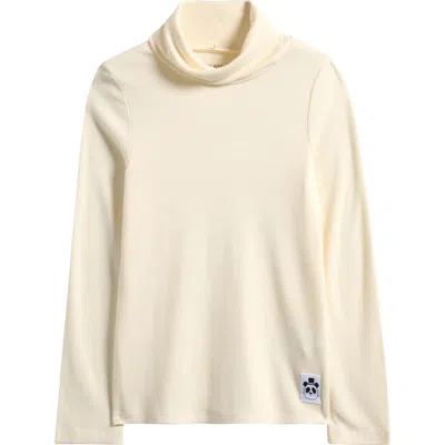 Mini Rodini Kids' Rib Stretch Modal Turtleneck In White