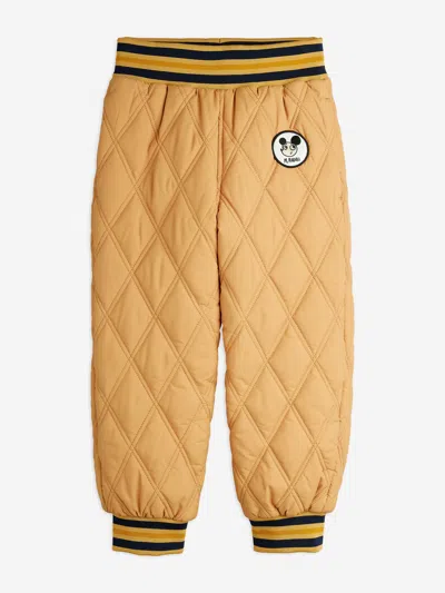 Mini Rodini Kids Ritzratz Patch Quilted Trousers In Nude