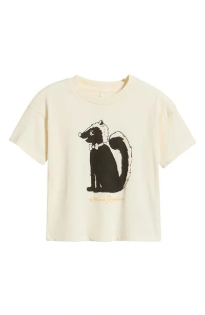 Mini Rodini Kids' Skunk Organic Cotton T-shirt In Multi