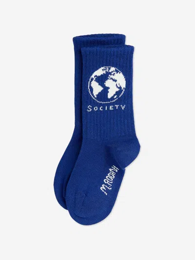 Mini Rodini Kids Society Socks In Blue