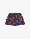 Mini Rodini Strawberry-print Shorts In Blue