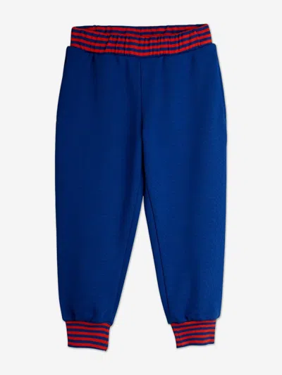 Mini Rodini Kids Striped Rib Joggers In Brown