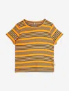 Mini Rodini Kids Striped T-shirt In Orange