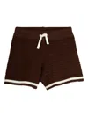 Mini Rodini Crochet Cotton Shorts In Brown