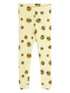 Shop Mini Rodini Lady Bug-print Leggings In Yellow
