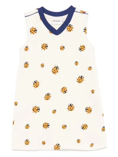 Mini Rodini Kids' Ladybug Dress In Neutrals