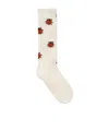 Mini Rodini Ladybug Pattern Socks In White