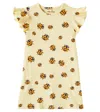 Mini Rodini Ladybugs Cotton-blend Jersey Dress In Yellow