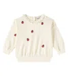 Mini Rodini Bestickter Pullover Ladybugs Aus Baumwolle In Weiss