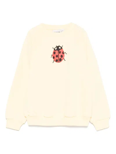 Mini Rodini Kids' Ladybugs Sweatshirt In Yellow