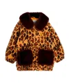 Shop Mini Rodini Leopard-print Jacket In Brown