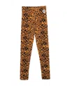 Mini Rodini Kids Leopard-print Stretch-jersey Leggings In Brown