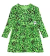 Mini Rodini Leopard-print Cotton Jersey Dress In Green