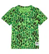 Mini Rodini Leopard-print Cotton Jersey T-shirt In Green