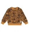 Mini Rodini Leopard-print Cotton Sweatshirt In Beige