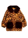 Mini Rodini Leopard-print Jacket In Brown