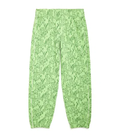 Mini Rodini Kids' Leopard Sweatpants In Green