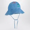 Mini Rodini Baby Girls Note Embroidered Sun Hat In Blue