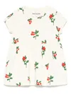 Mini Rodini Lingonberries-print Shortsleeved Dress In Neutrals