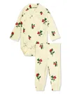 Mini Rodini Lingonberries Trousers Set In Neutrals