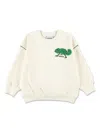 Mini Rodini Lizard Chenille Sweatshirt In White