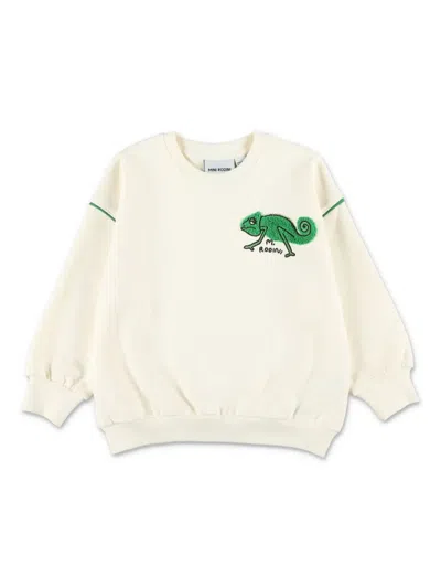 Mini Rodini Kids' Lizard Chenille Sweatshirt In White