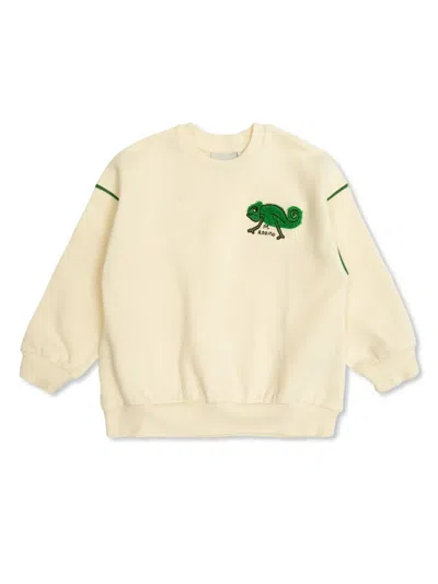 Mini Rodini Babies' Lizard Sweatshirt In White