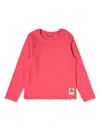 Mini Rodini Logo Patch Ribbed Jumper In Pink