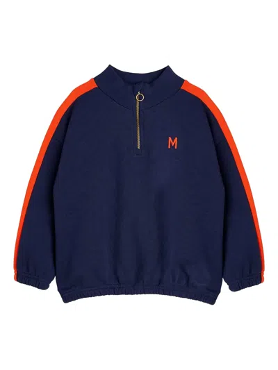 Mini Rodini Kids' Logo Sweatshirt In Blue