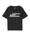 Mini Rodini Logo-printed Organic-cotton T-shirt In Black