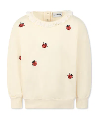 Mini Rodini Kids' Long-sleeved Sweater In White