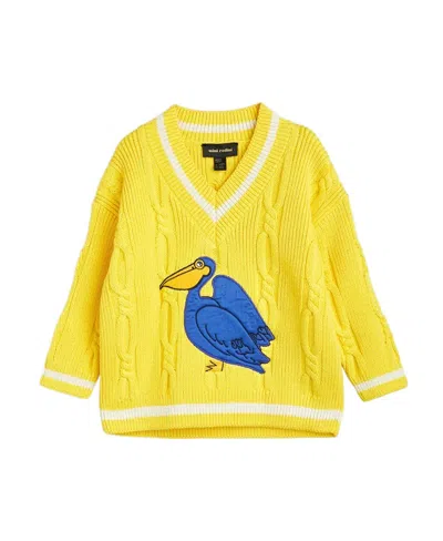 Mini Rodini Long-sleeved Sweater In Yellow