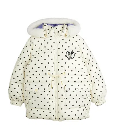 Mini Rodini Long-sleeved Down Jacket In White