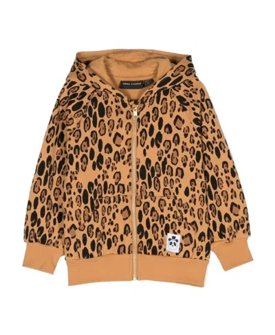 Mini Rodini Long-sleeved Hooded Jacket In Animal Print
