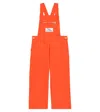 Mini Rodini Mallorca Patch Denim Overalls In Red