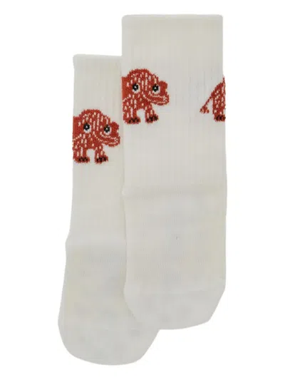 Mini Rodini Mammoth Anti-slip Socks In Yellow