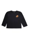 Mini Rodini Mammoth-print Long-sleeve Top In Black