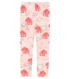 Mini Rodini Mammoths Printed Cotton-blend Leggings In Multi