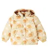 Mini Rodini Mammoths Puffer Jacket In Brown