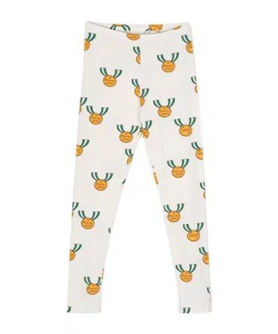 Mini Rodini Kids' Medals Jersey Leggings In White