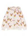 Mini Rodini Medals-print Zip-up Hoodie In Neutrals