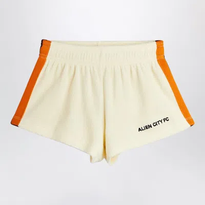Mini Rodini Mini Alien City Fc Cotton Terry Shorts In Neutral