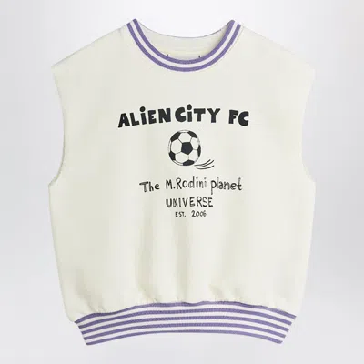 Mini Rodini Mini Alien City Fc Sleeveless Tank Top In Neutral