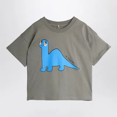 Mini Rodini Mini Dino Graphic T-shirt In Gray