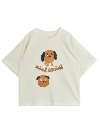 Mini Rodini Mini Doggy Print Short Sleeve Tee For Girls In Multicolour