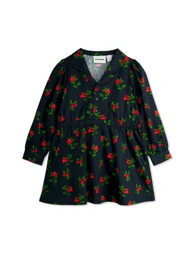 Mini Rodini Mini Dress For Girls In Black
