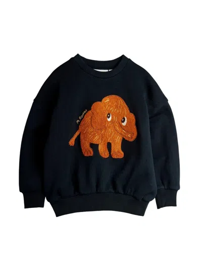 Mini Rodini Mini Elephant Sweater For Boys In Black