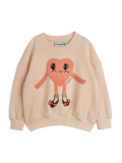 Mini Rodini Mini Girls' Organic Cotton Sweatshirt In Pink
