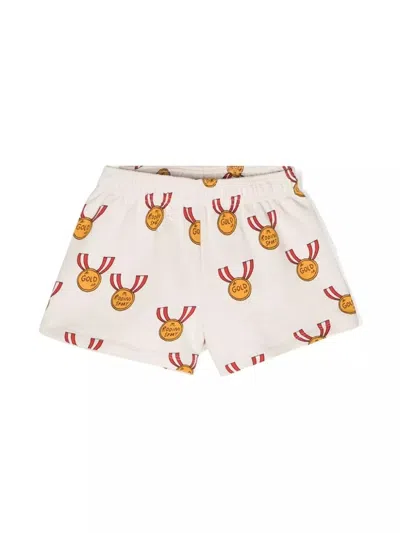 Mini Rodini Mini Medal Aop Sweatshorts - Baby In Grey